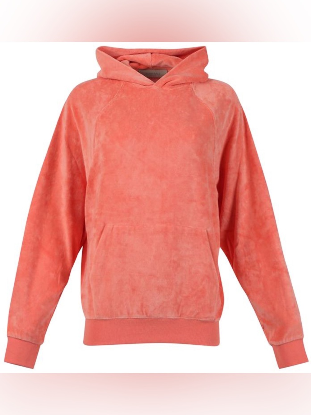 Fear of God Essentials Coral Velour Hoodie Oversized Raglan Streetwear Medium - Picture 10 of 10